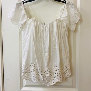 White flowy blouse